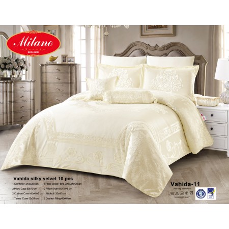 Milanobedlinen Comforter Vahida Silky Velvet 10pc Set